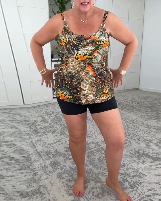 Maillot De Bain Deux-Pièces Imprimé Boxer