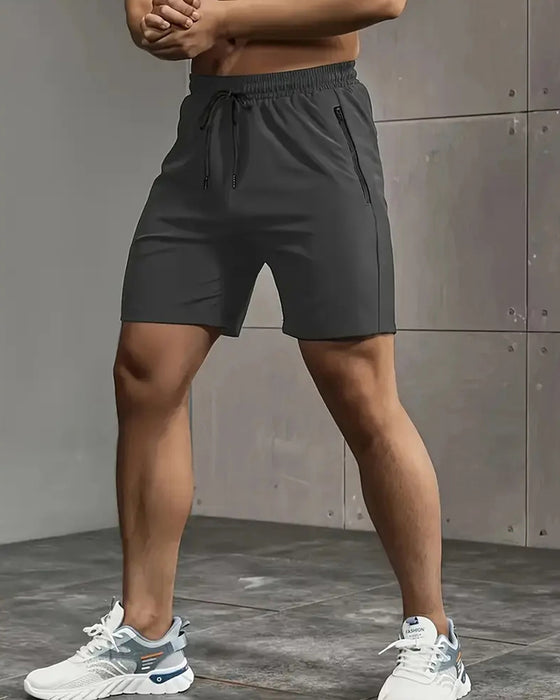 Short Hommes Séchage Rapide Poche Zip Athlétique