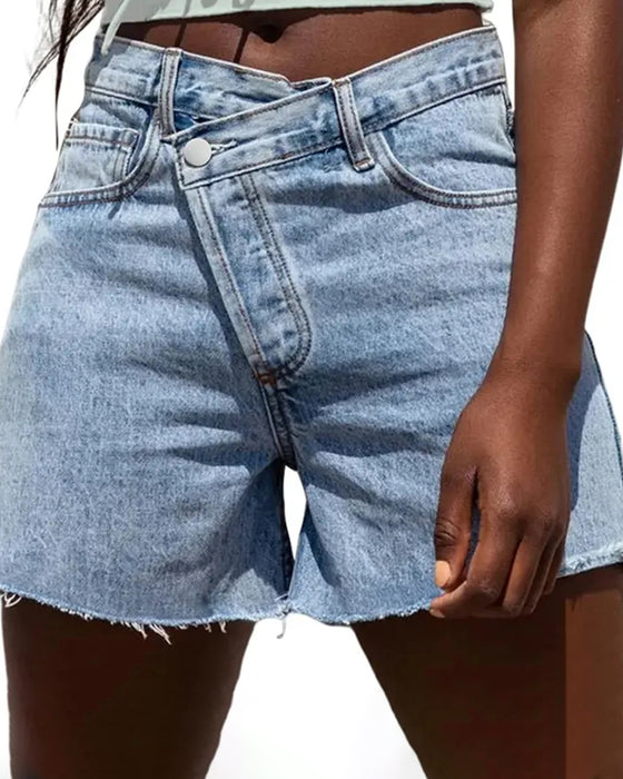 Short Croisé Taille Denim