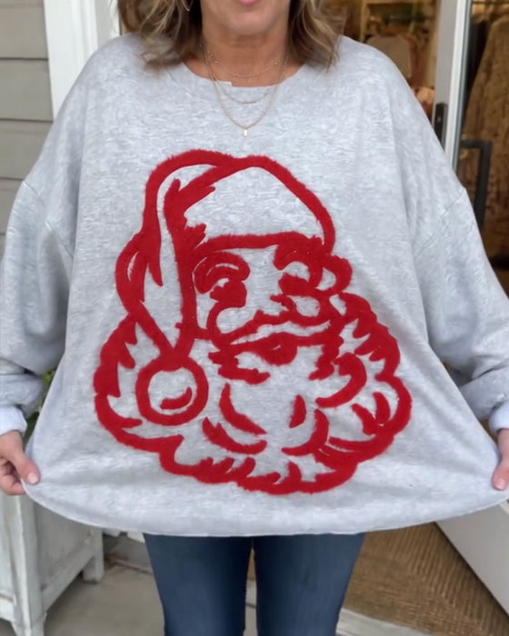 Sweatshirt Élégant Père Noël Lâche