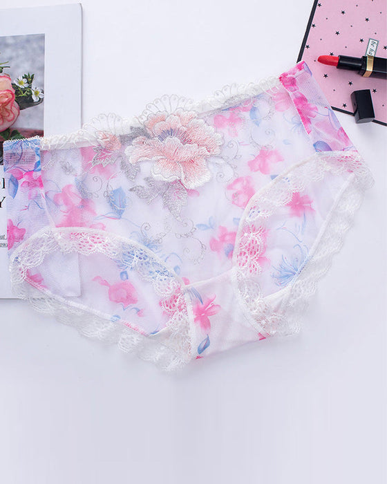 Culotte Antibactérienne Avec Broderie Dentelle