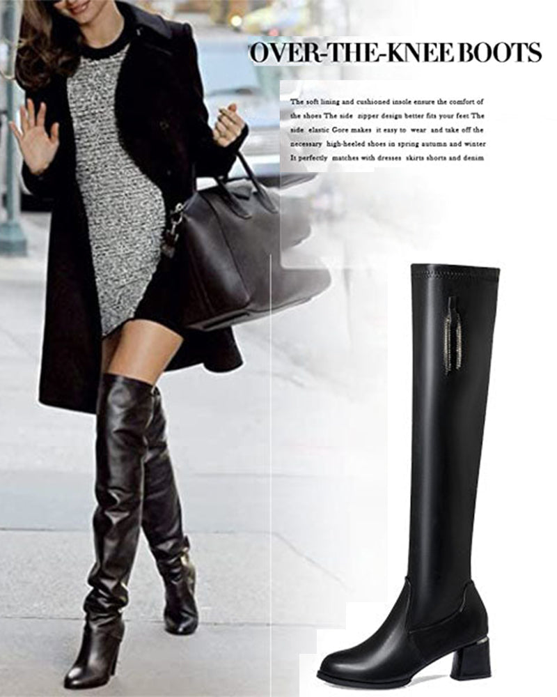 🔥 DERNIER JOUR DE PROMO 🔥🌸✨Bottes en cuir chaudes pour femmes