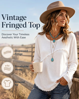 Haut Vintage Frangé