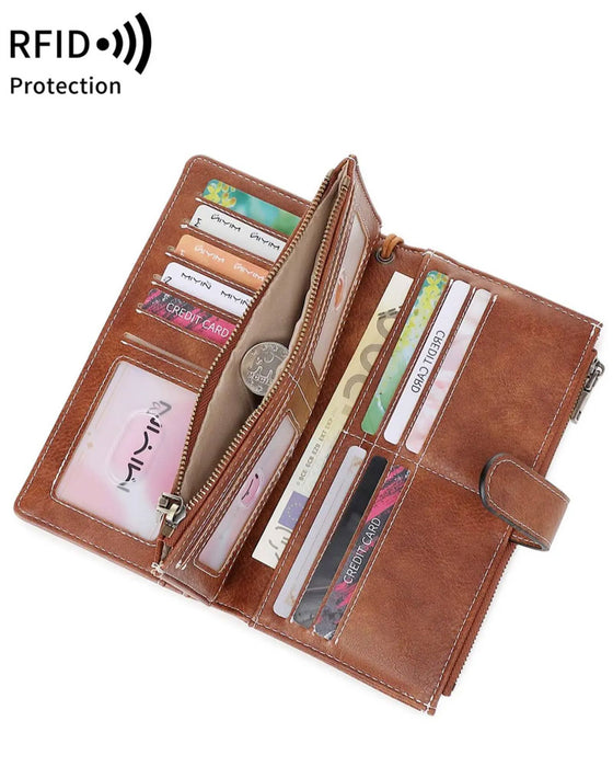 Portefeuille Long À Fermeture Éclair Pour Femme Tendance Exquis Cadeau