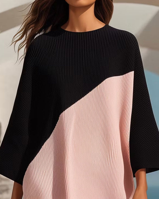 Dress Col Rond Bloc-Couleur Shift