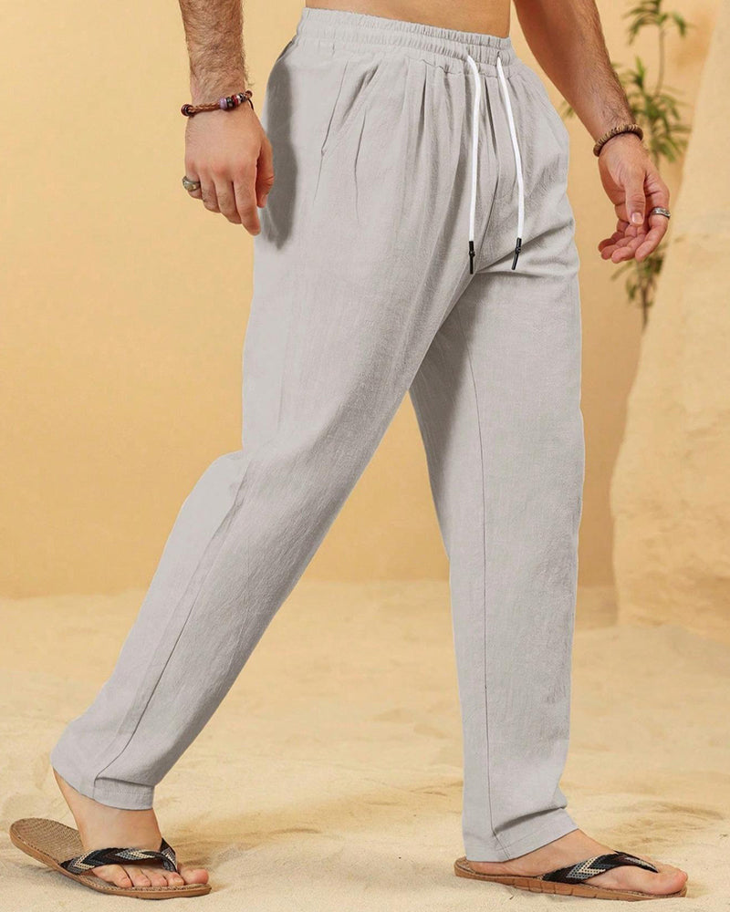 Pantalons Élastique Taille Cordon Effilé