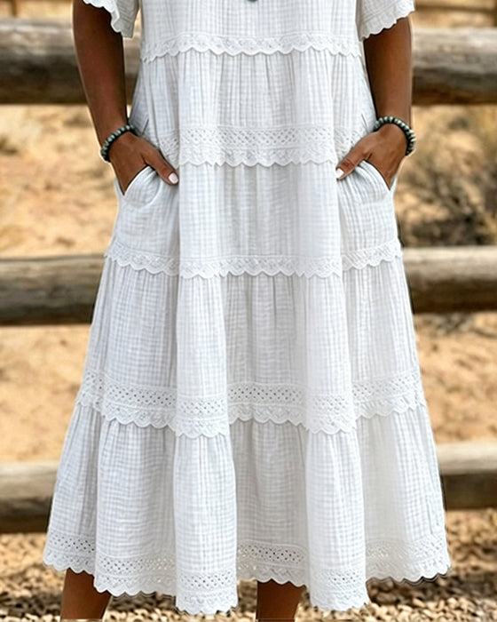 Robe Manche Courte Poche Longue