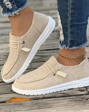 Ballerines décontractées à enfiler de couleur unie