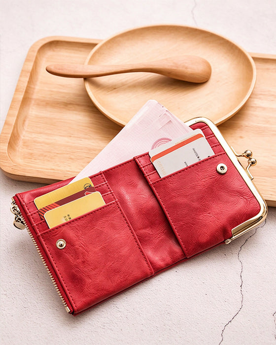 Mini Portefeuille Court Carré Mode Pour Femme