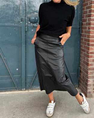 Jupe Décontractée Taille Mi‑Haute Uni