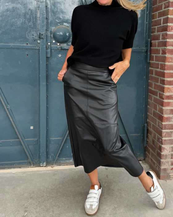 Jupe Décontractée Taille Mi‑Haute Uni