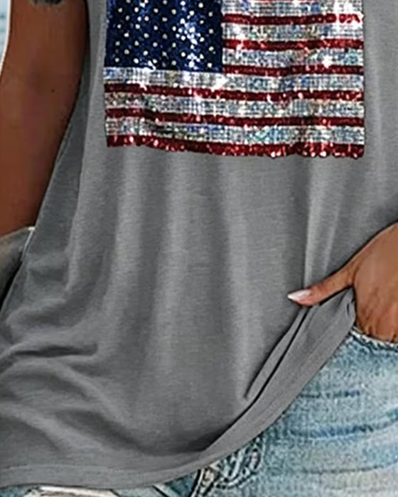 T-Shirt Col V Contraste Couture