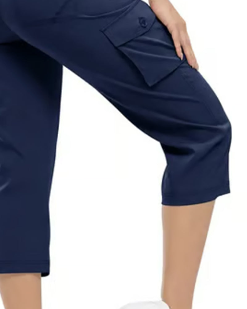 Pantalon Décontracté Court Multi-Poche Randonnée