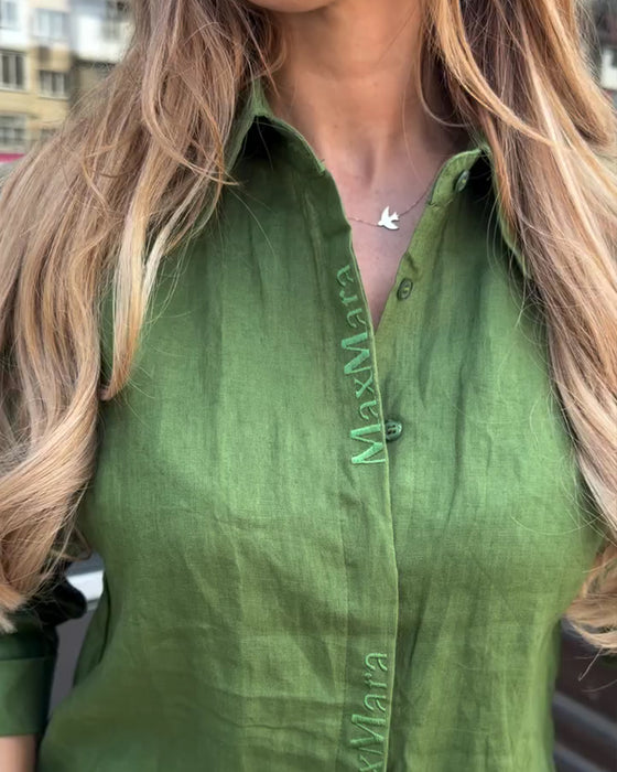 Chemise Revers Manche Longue Lâche