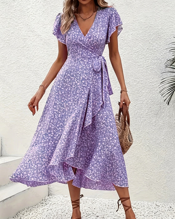 Robe Petite Fleur Nouer Devant Vacances