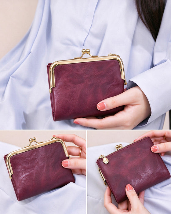 Mini Portefeuille Court Carré Mode Pour Femme