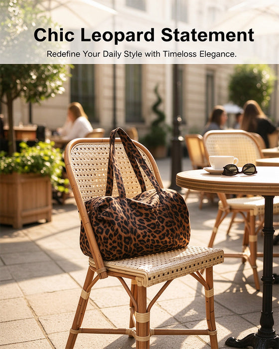 Sac Grande Capacité Léopard Imprimé Tote