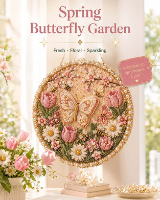 🌸🌻 Kit de Couronne Suspendue en Perles Artistiques pour les Quatre Saisons et les Fêtes 🍂🎄