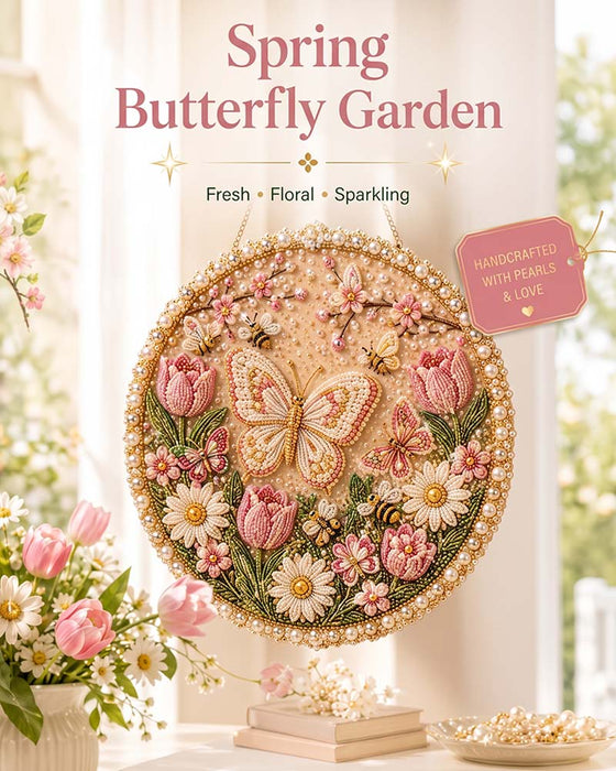 🌸🌻 Kit de Couronne Suspendue en Perles Artistiques pour les Quatre Saisons et les Fêtes 🍂🎄
