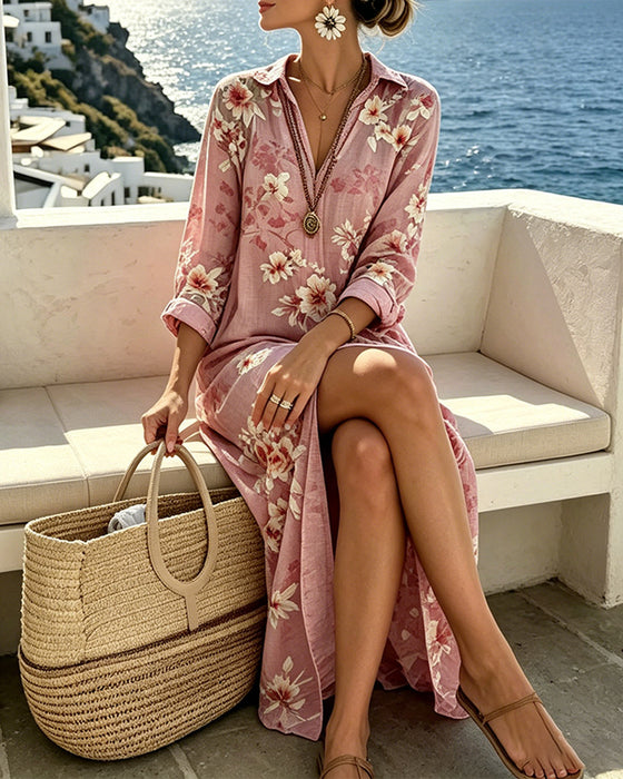 Robe Floral Imprimé Maxi