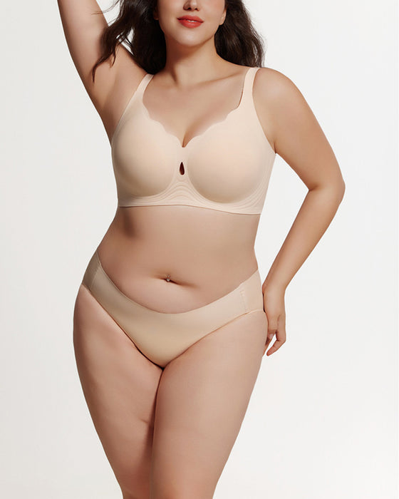 Soutien-Gorge Femme Avec Découpe En Goutte D’Eau Et Fleurs Festonnées