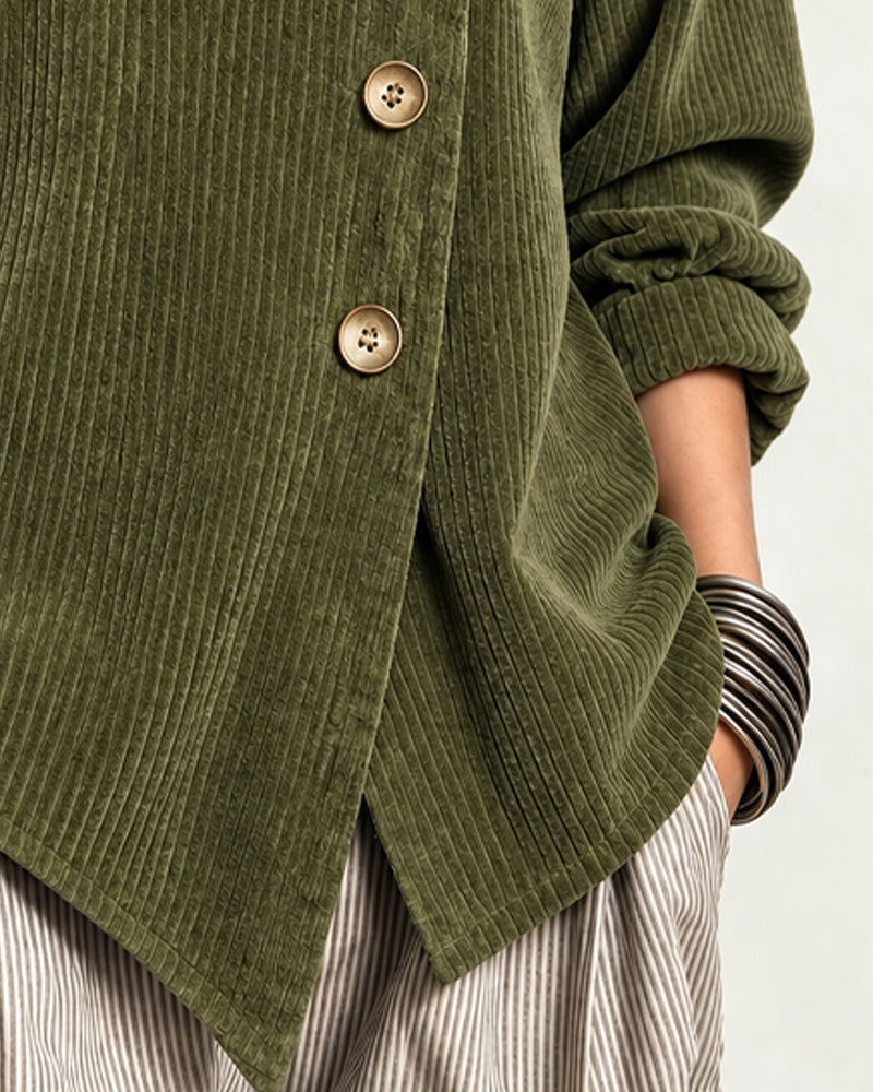 Manteau Col Roulé Bouton Lâche