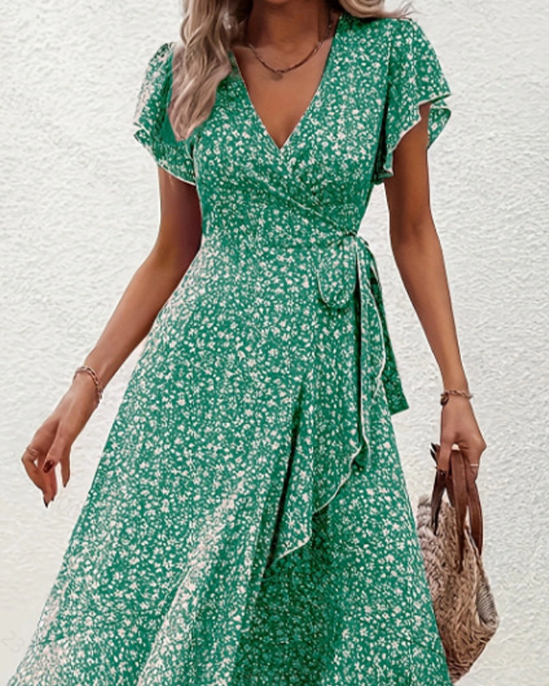 Robe Petite Fleur Nouer Devant Vacances