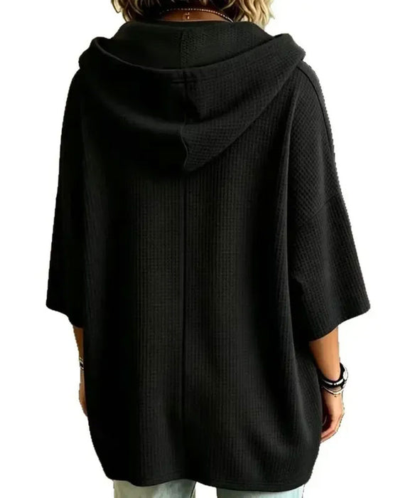 Hoodie Capuche Cordon De Serrage Décontracté