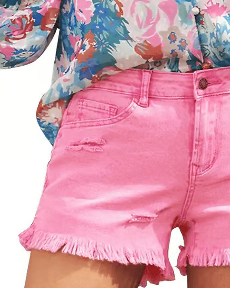 Short Brut Ourlet Denim