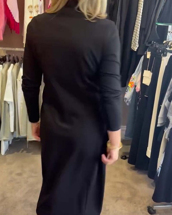 Robe Rayure Géométrique Col En V Bodycon Midi