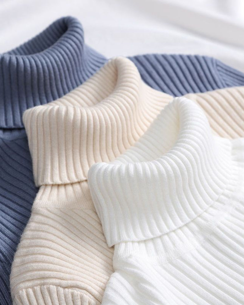 Sous-Couche En Maille À Col Montant