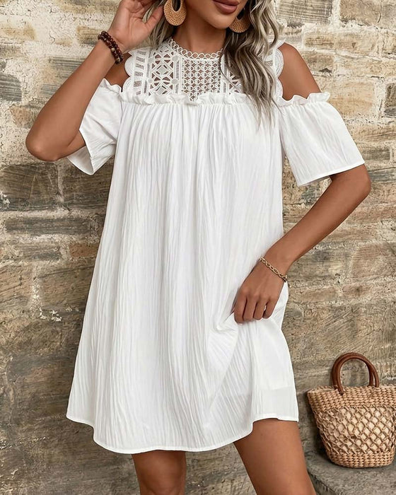 Robe Découpé Off-Shoulder Courte