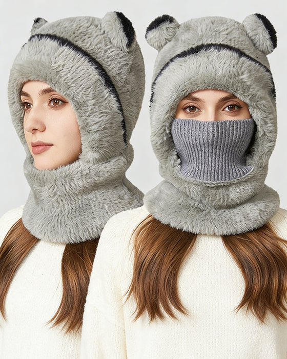 Bonnet Tricoté Intégré Et Chaud Pour L’Automne Et L’Hiver