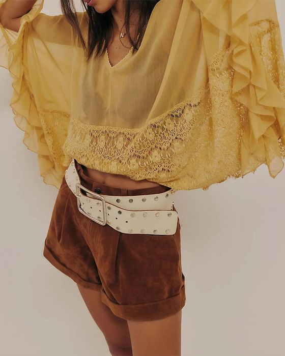 Cover-Up Dentelle Patchwork Mesh