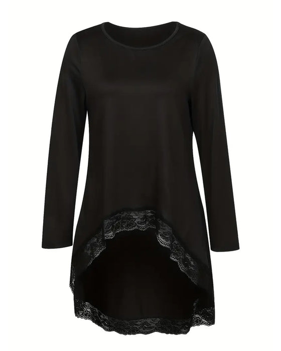 Haut À Manches Longues Irrégulier Avec Empiècements En Mesh