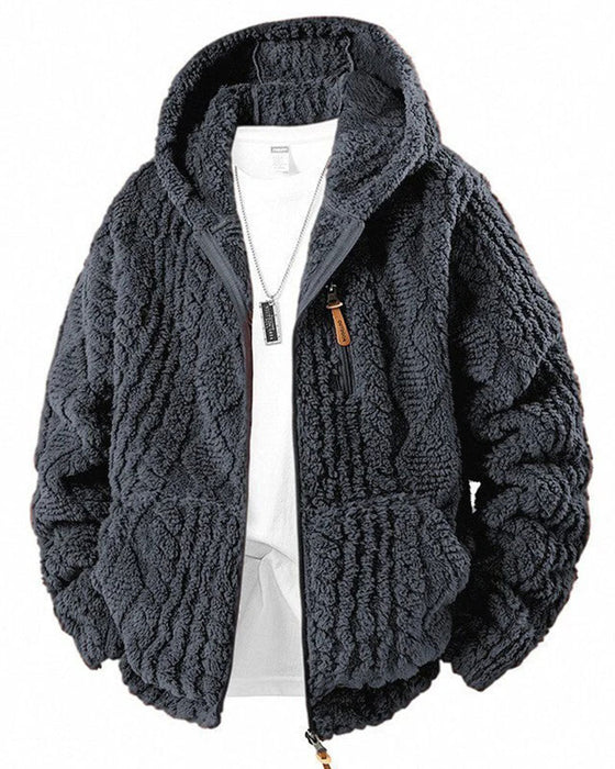 Homme Manteau À Capuche Fermeture Éclair