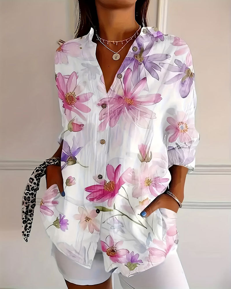 Chemise Manche Longue Imprimé Floral