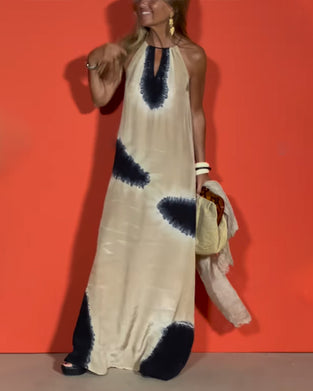 Robe Sans Manches Dégradé Col Halter