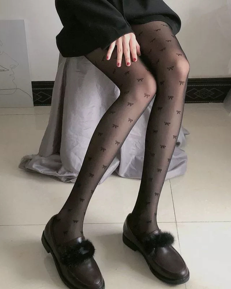Collants Transparents Sexy À Pois Pour Femme