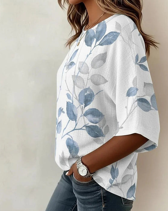 Blouse Lâche Lavage À L'Encre
