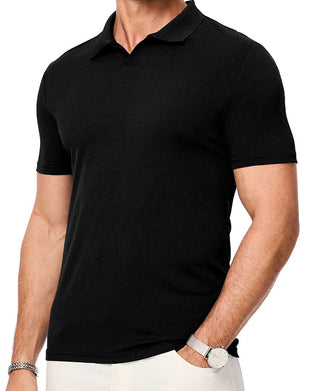 T-Shirt Homme Décontracté Col Revers
