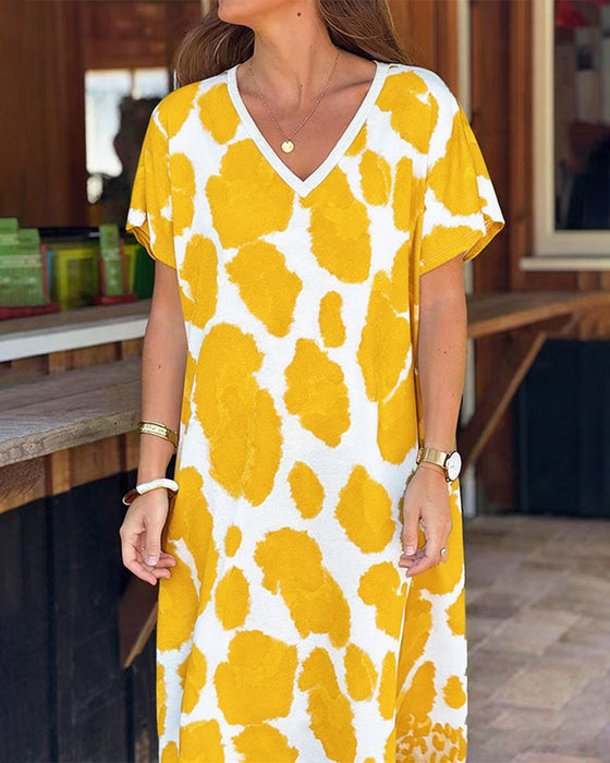 Robe Lâche Léopard Imprimé