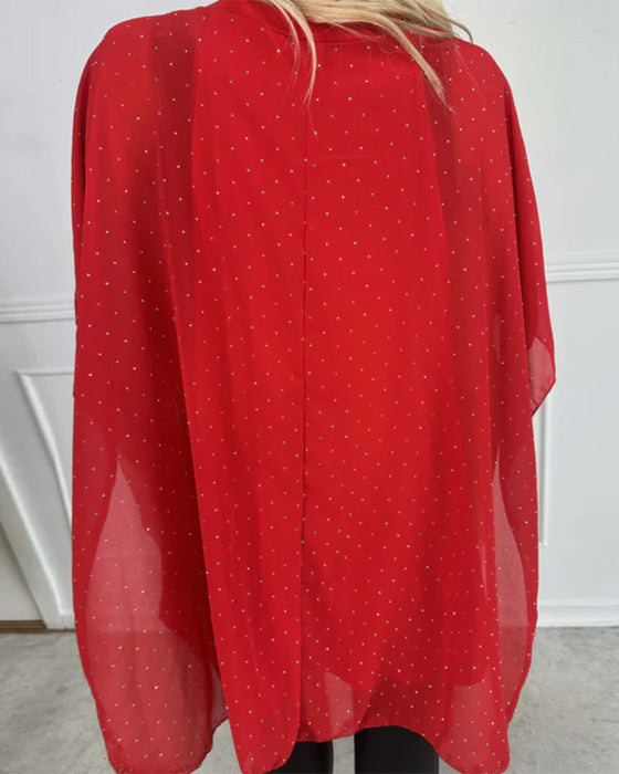 Chemise Tendance À Manches Chauve-Souris