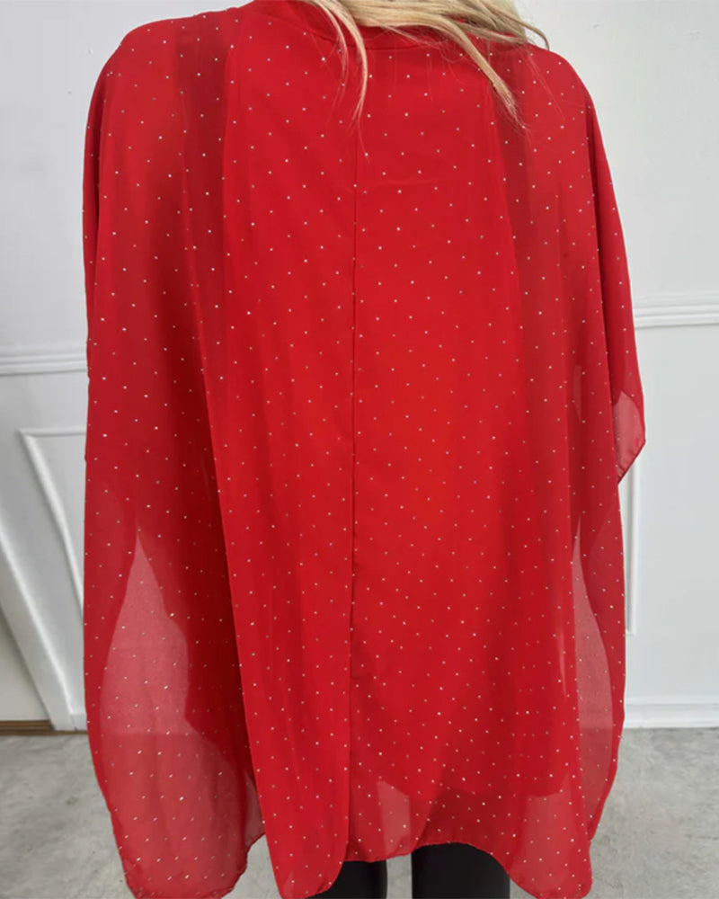 Chemise Tendance À Manches Chauve-Souris