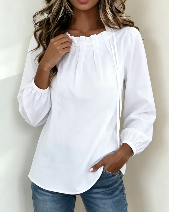 Blouse Uni Col Rond
