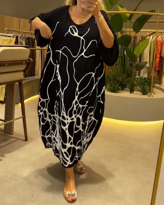 Robe Col Rond Ligne Lâch