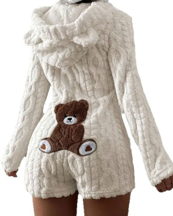 Combinaison Unie Capuche Polaire