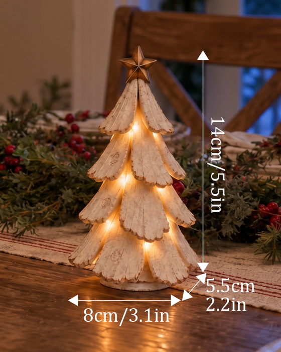 🎄🌙 Figurine Vintage De Sapin De Noël Lumineux