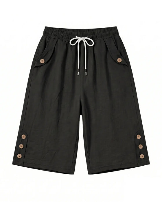 Pantalon Cordon De Serrage Décontracté Court