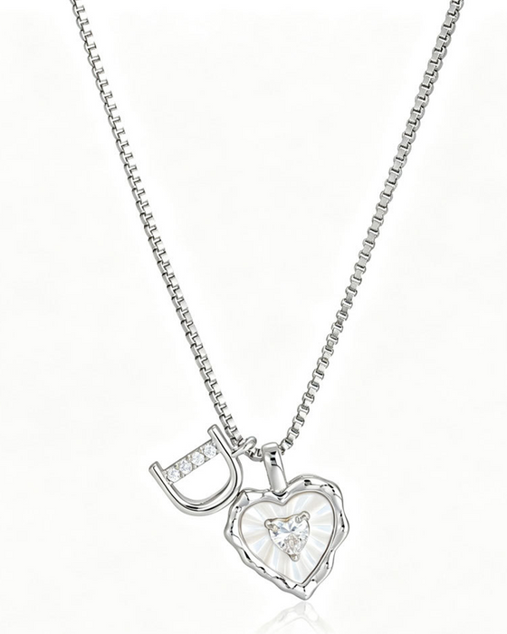 A–Z Micro-Pavé Lettre Initiale Pendentif Collier